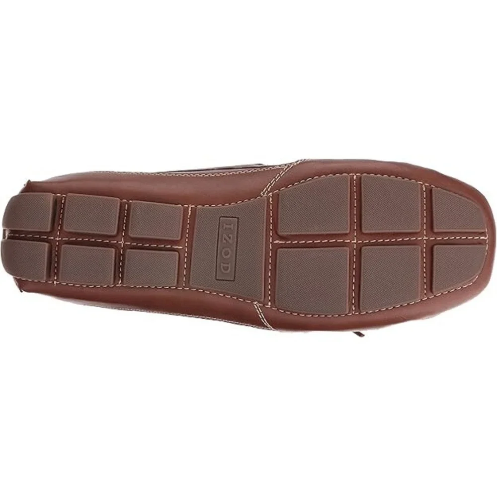 IZOD Bunton Mens Tan Brown Driving Loafers Memory Foam Shoes 11M